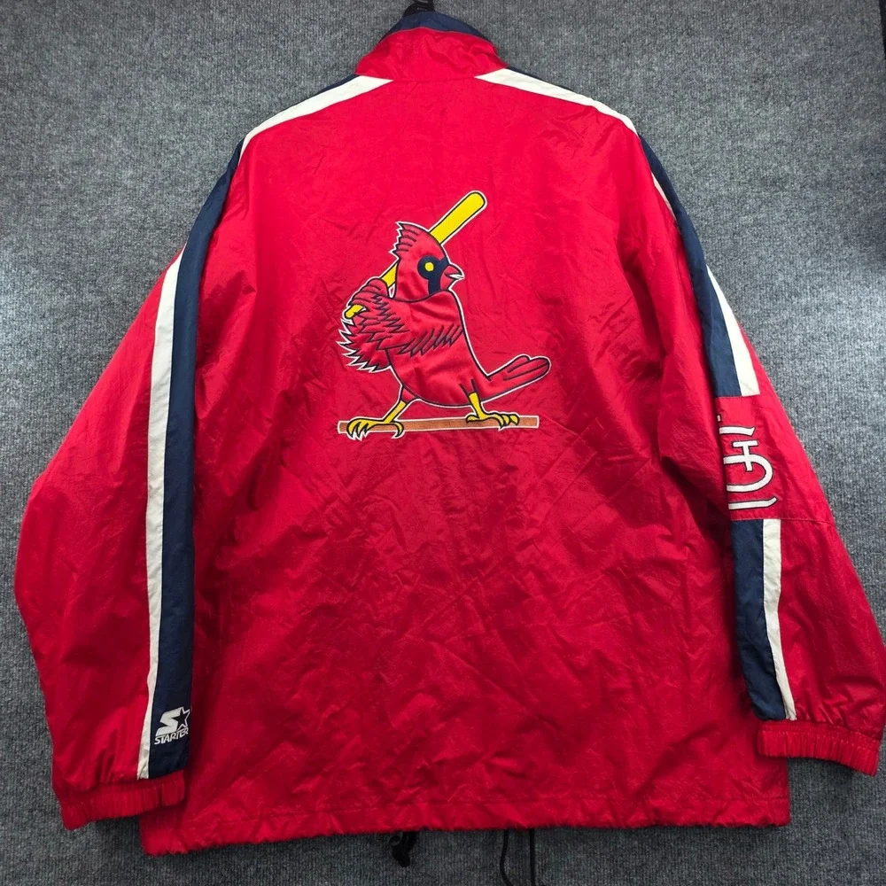 Starter St Louis Cardinals MLB Baseball Jacket‎ Windbreaker Red Mens XXL